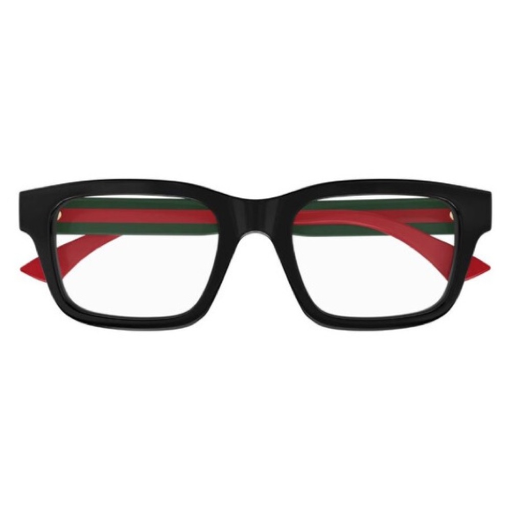 Gucci Black Glasses with Red and Green Accents